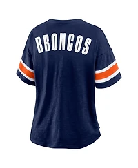 Fanatics Women's Navy Denver Broncos Redzone Curl Route T-Shirt