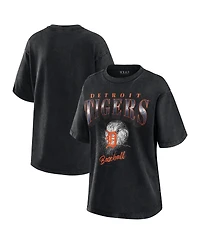 Wear by Erin Andrews Women's Charcoal Detroit Tigers Oversized Boyfriend T-Shirt