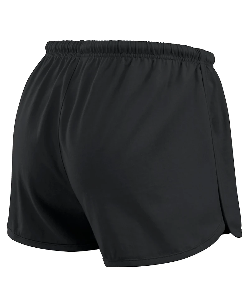 Wear by Erin Andrews Women's 2-Piece Black Las Vegas Raiders Heavy Rugby Jersey Long Sleeve T-Shirt and Shorts Lounge Set