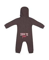 Colosseum Baby Boys and Girls Charcoal Alabama Crimson Tide Zando-Zan Waffle Full-Snap Hooded Romper