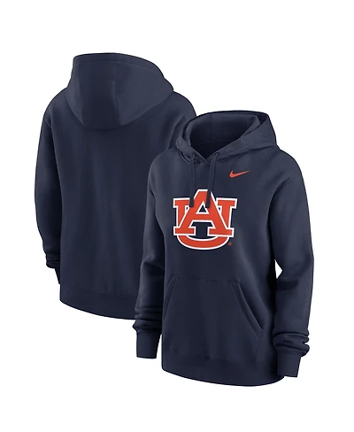 Nike Women's Navy Auburn Tigers Wordmark Club Fleece Pullover Hoodie