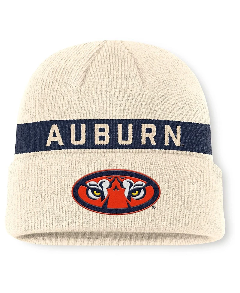 Nike Men's Natural Auburn Tigers Peak Primetime Utility Cuffed Knit Hat