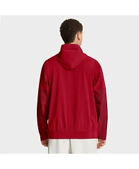 Nike Men's Scarlet San Francisco 49ers Sideline Anorak Half-Zip Hoodie Jacket