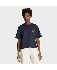 Nike Women's Navy Chicago Bears Rewind Pocket Boxy T-Shirt