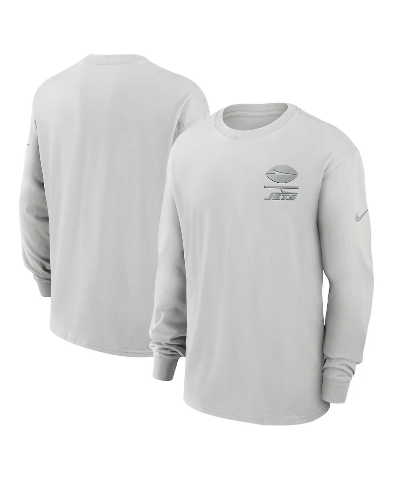 Nike Men's Gray New York Jets Essential Heavy Max90 Long Sleeve T-Shirt