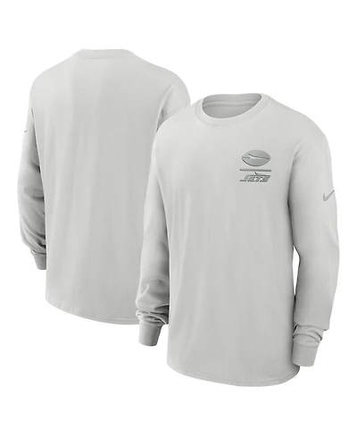 Nike Men's Gray New York Jets Essential Heavy Max90 Long Sleeve T-Shirt