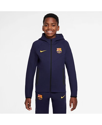 Nike Big Boys and Girls Purple Barcelona 2025/26 Tech Fleece Full-Zip Hoodie