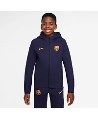 Nike Big Boys and Girls Purple Barcelona 2025/26 Tech Fleece Full-Zip Hoodie
