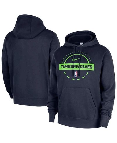 Nike Men's Navy Minnesota Timberwolves 2025/26 Authentic Practice Club Pullover Hoodie
