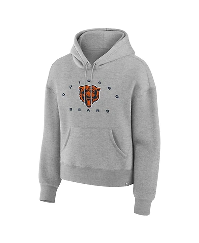 Fanatics Women's Heather Gray Chicago Bears Eligible Receiver Legacy Pullover Hoodie