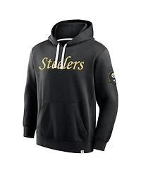 Fanatics Men's Black Pittsburgh Steelers New Horizons Heritage Pullover Hoodie