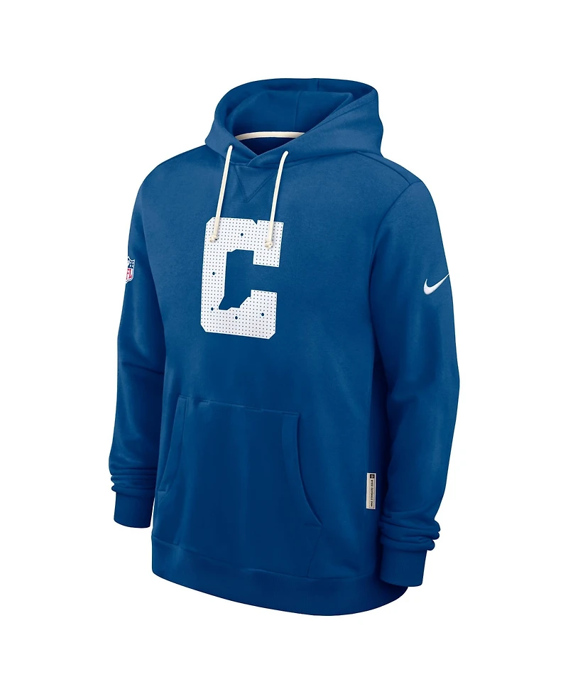 Nike Men's Royal Indianapolis Colts Sideline Standard Issue Initial Home Dri-fit Hoodie