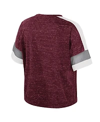 Colosseum Women's Maroon Texas A&M Aggies Color Block Scoop Neck T-Shirt