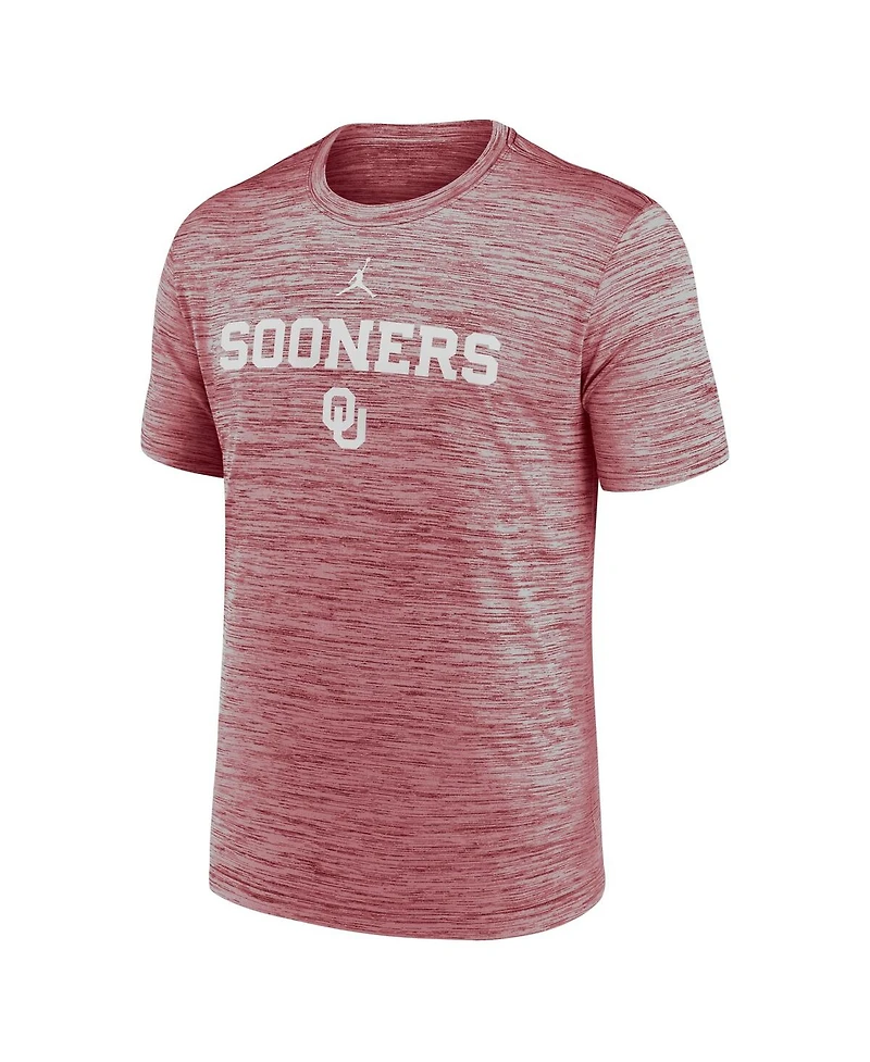 Jordan Men's Crimson Oklahoma Sooners 2025 Sideline Velocity Performance T-Shirt