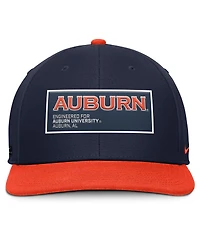 Nike Men's Navy/Orange Auburn Tigers 2025 On-Field Patch Pro Dri-fit Snapback Hat