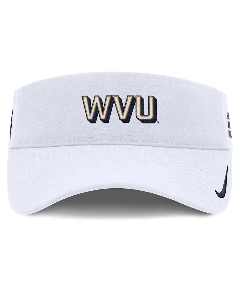Nike Men's White West Virginia Mountaineers 2025 On-Field Gameday Performance Ace Adjustable Visor Hat