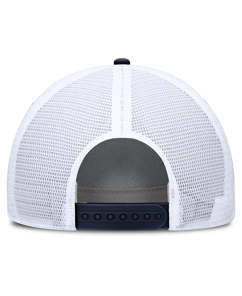 Jordan Men's Navy/White Michigan Wolverines 2025 On-Field Rise Engineered Trucker Adjustable Hat