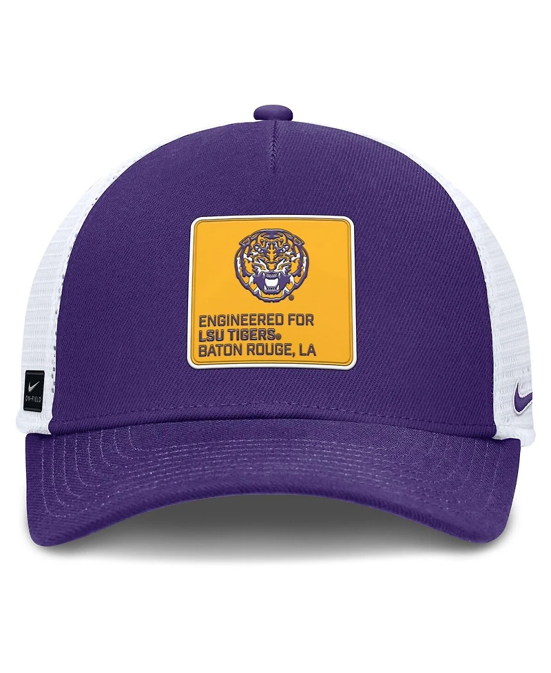 Nike Men's Purple/White Lsu Tigers 2025 On-Field Rise Engineered Trucker Adjustable Hat