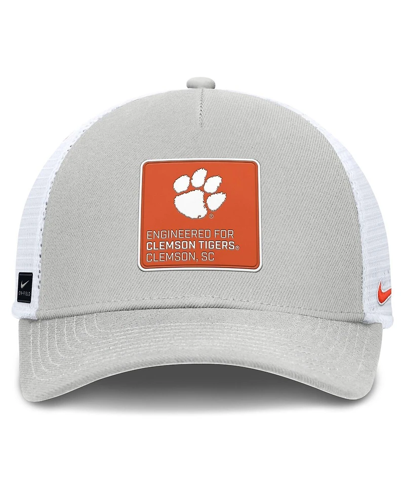 Nike Men's /White Clemson Tigers 2025 On-Field Rise Engineered Trucker Adjustable Hat