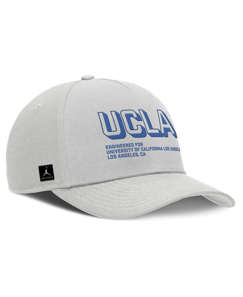 Jordan Men's Gray Ucla Bruins 2025 Sideline Dust Pinched Rise Adjustable Hat