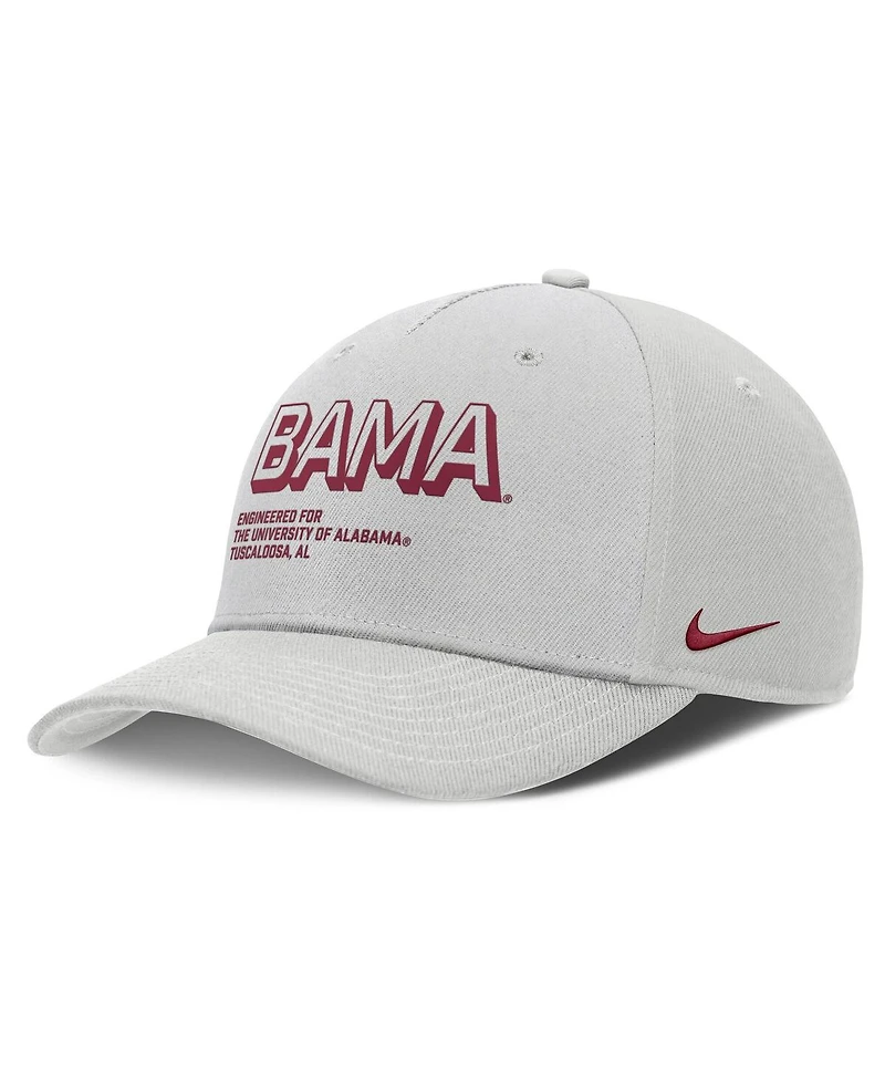 Nike Men's Gray Alabama Crimson Tide 2025 Sideline Dust Pinched Rise Adjustable Hat