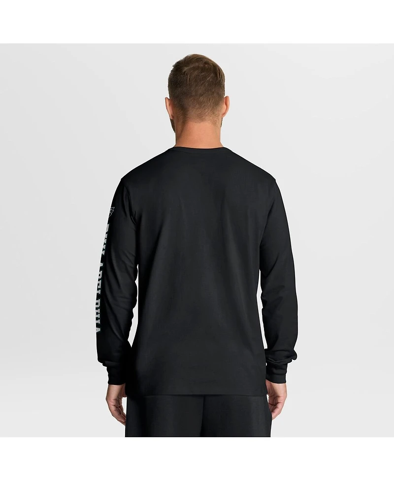 Fanatics Men's Black Philadelphia Eagles Hometown Sweep Legacy Long Sleeve T-Shirt