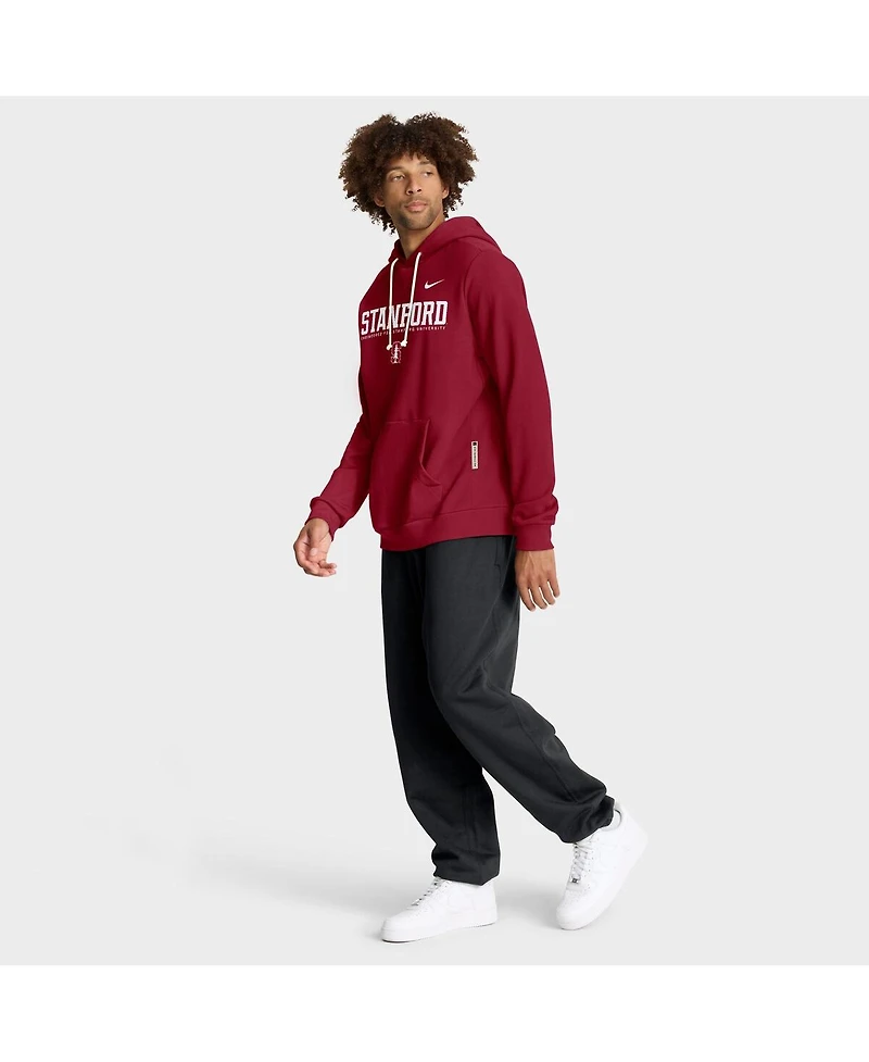 Nike Men's Cardinal Stanford 2025 Sideline Standard Issue Dri-fit Hoodie