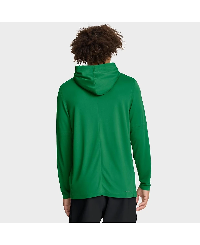 Nike Men's Green Oregon Ducks 2025 Sideline Performance Long Sleeve Hoodie T-Shirt