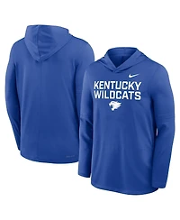 Nike Men's Royal Kentucky Wildcats 2025 Sideline Performance Long Sleeve Hoodie T-Shirt
