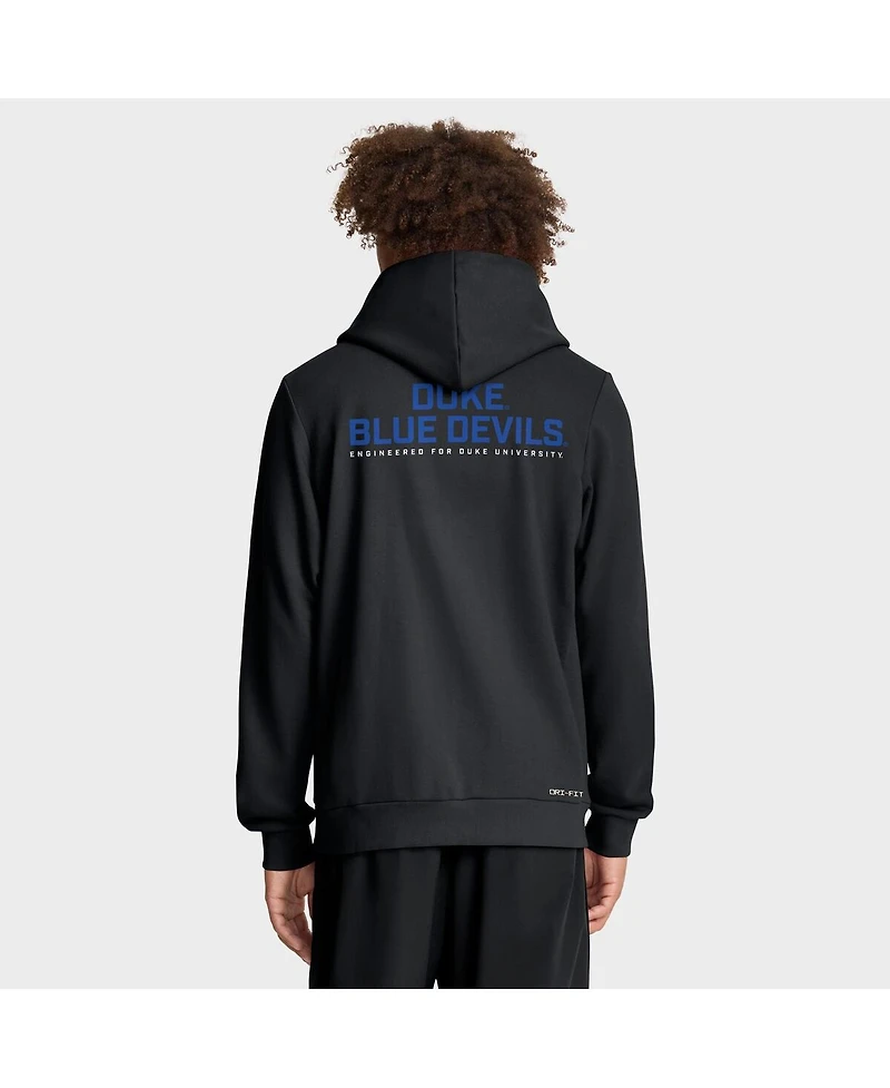 Nike Men's Black Duke Blue Devils 2025 Sideline Standard Issue Dri-fit Full-Zip Hoodie