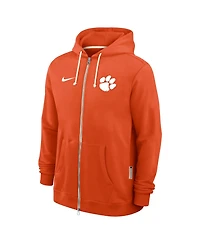 Nike Men's Orange Clemson Tigers 2025 Sideline Standard Issue Dri-fit Full-Zip Hoodie