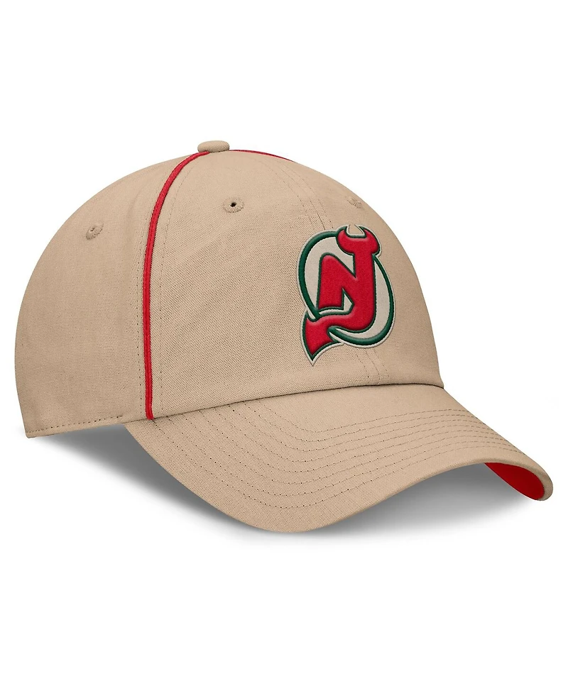 Fanatics Men's Cream New Jersey Devils Heritage Setoff Adjustable Hat
