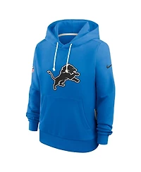Nike Women's Blue Detroit Lions Sideline Standard Issue Initial Home Dri-fit Hoodie