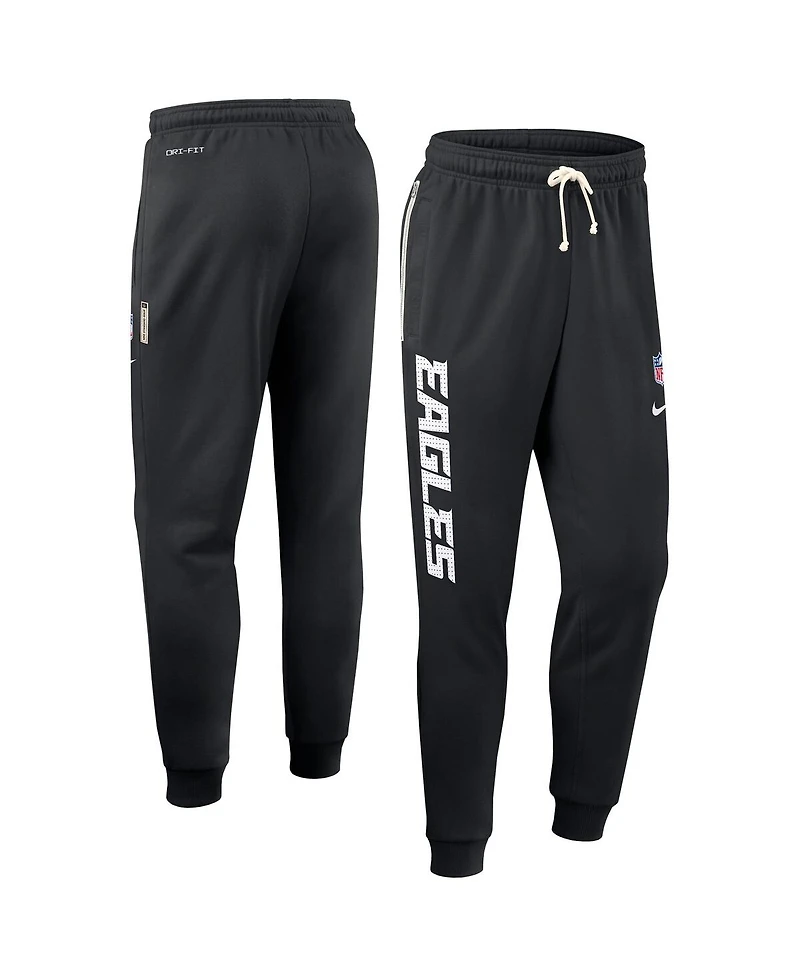 Nike Men's Black Philadelphia Eagles Sideline Standard Issue Ground Game Dri-fit Taper Pants