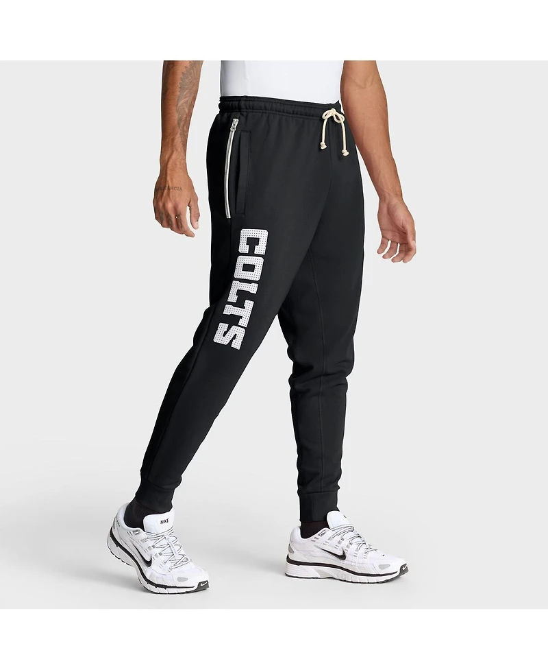 Nike Men's Black Indianapolis Colts Sideline Standard Issue Ground Game Dri-fit Taper Pants