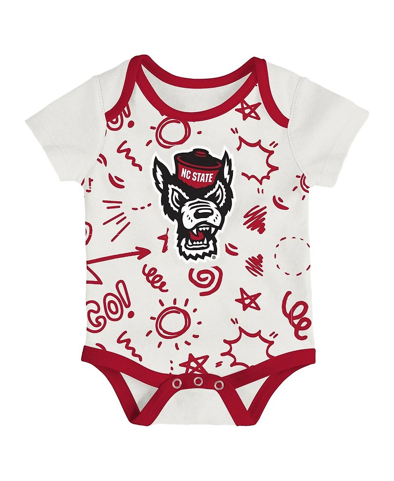 Outerstuff Baby Boys and Girls 3- Pack South Carolina Gamecocks All Day Play Bodysuit Set