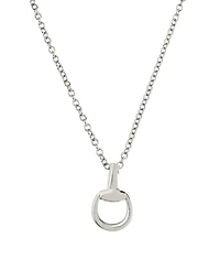 Steve Madden Rhodium Collegiate Link Pendant Necklace