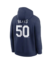Nike Men's Mookie Betts Navy Los Angeles Dodgers Player Name Number Club Pullover Hoodie