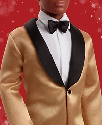 Barbie 2025 Holiday Ken Doll Dark Brown Hair