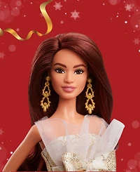 Barbie 2025 Holiday Barbie Doll with Dark Brown Hair