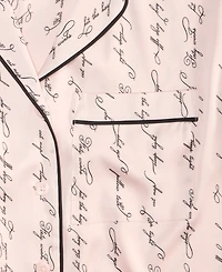 I.n.c. International Concepts Women's Printed Satin Long Pajama Set, Macy's Exclusive