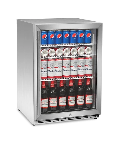 IceJungle 5.3 Cu. Ft. 160 Can Under Counter Freestanding Beverage Drink Fridge