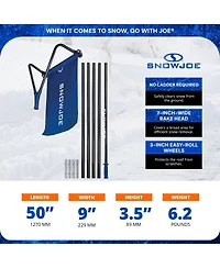 Snow Joe Roof Rake Snow Removal Tool with 28-Foot Reach and 20-Foot Debris Slide