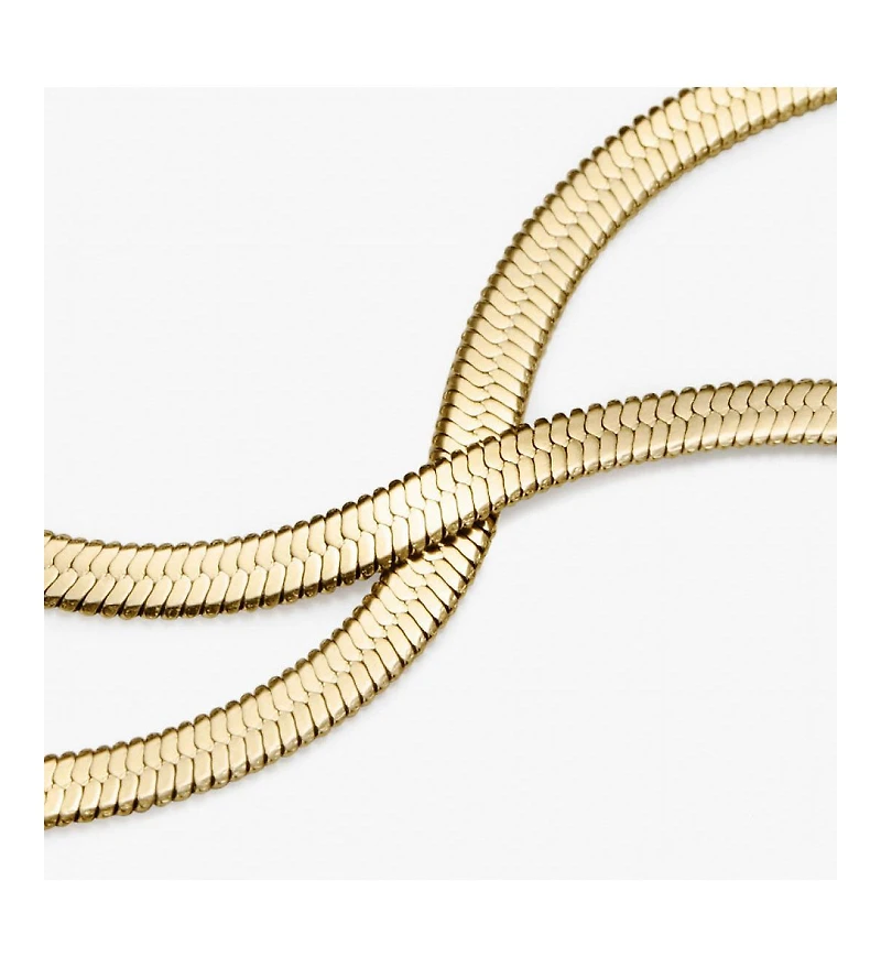 Ana Luisa Herringbone Chain Necklace - Ina