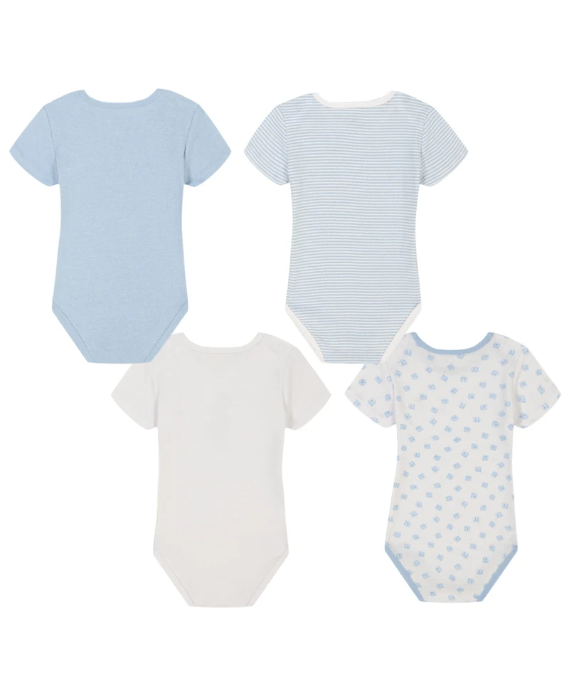 Tommy Hilfiger Baby Boys 4-Pack Short Sleeve Bodysuits