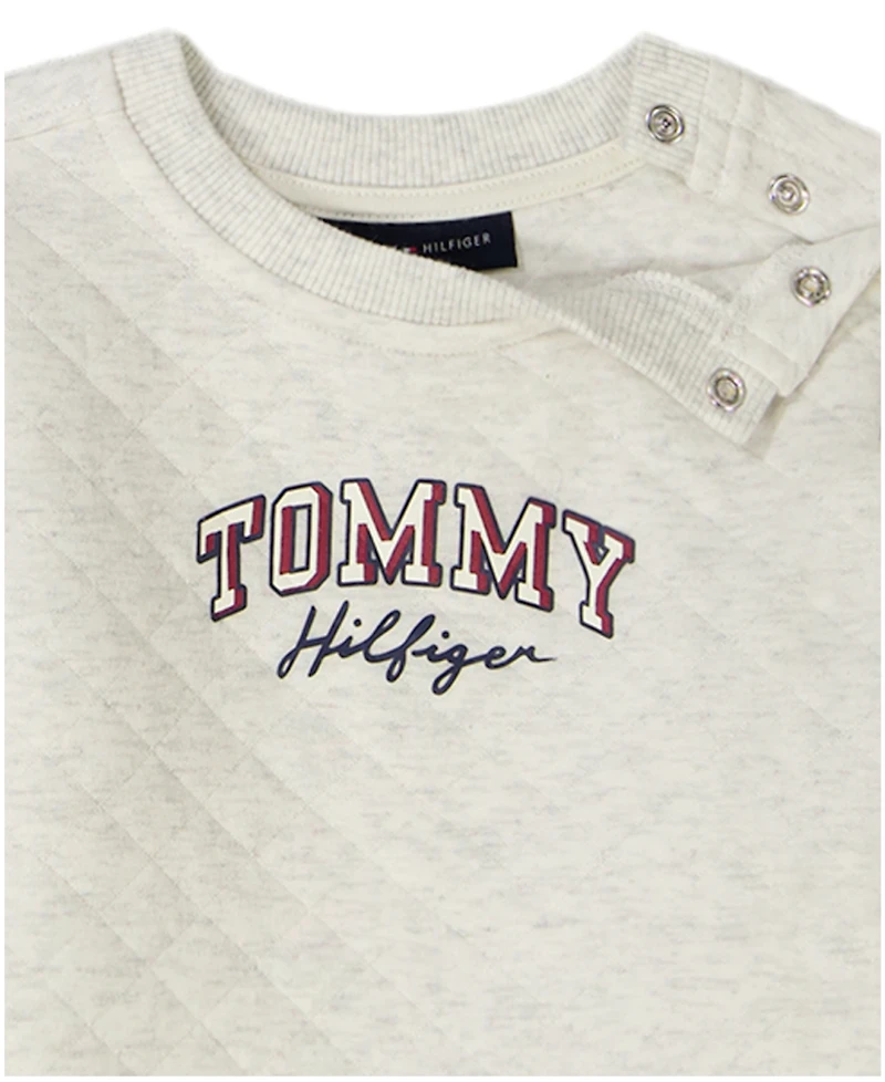 Tommy Hilfiger Baby Boys 2-Piece Diamond Quilted T-Shirt and Joggers Set