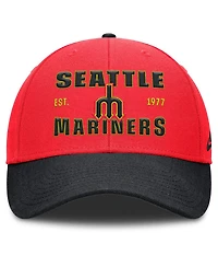 Nike Men's Crimson/Black Seattle Mariners Neon 90s Rise Adjustable Hat