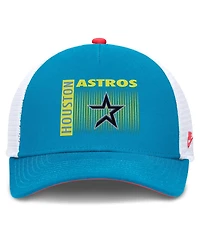 Nike Men's Teal Houston Astros Neon 90s Rise Structured Performance Adjustable Trucker Hat