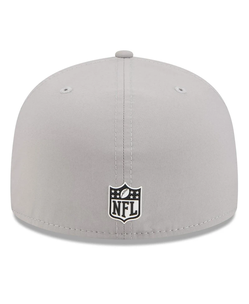 New Era Men's Gray Baltimore Ravens 2025 Sideline 59FIFTY Fitted Hat