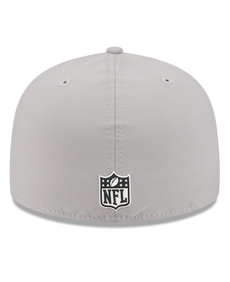 New Era Men's Gray Houston Texans 2025 Sideline 59FIFTY Fitted Hat
